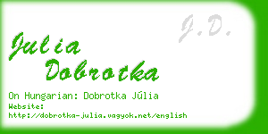 julia dobrotka business card